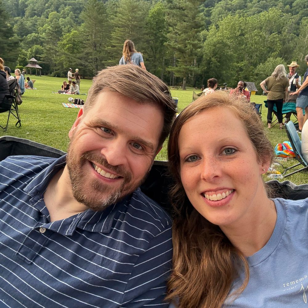 Amanda and Steven at an outdoor concert