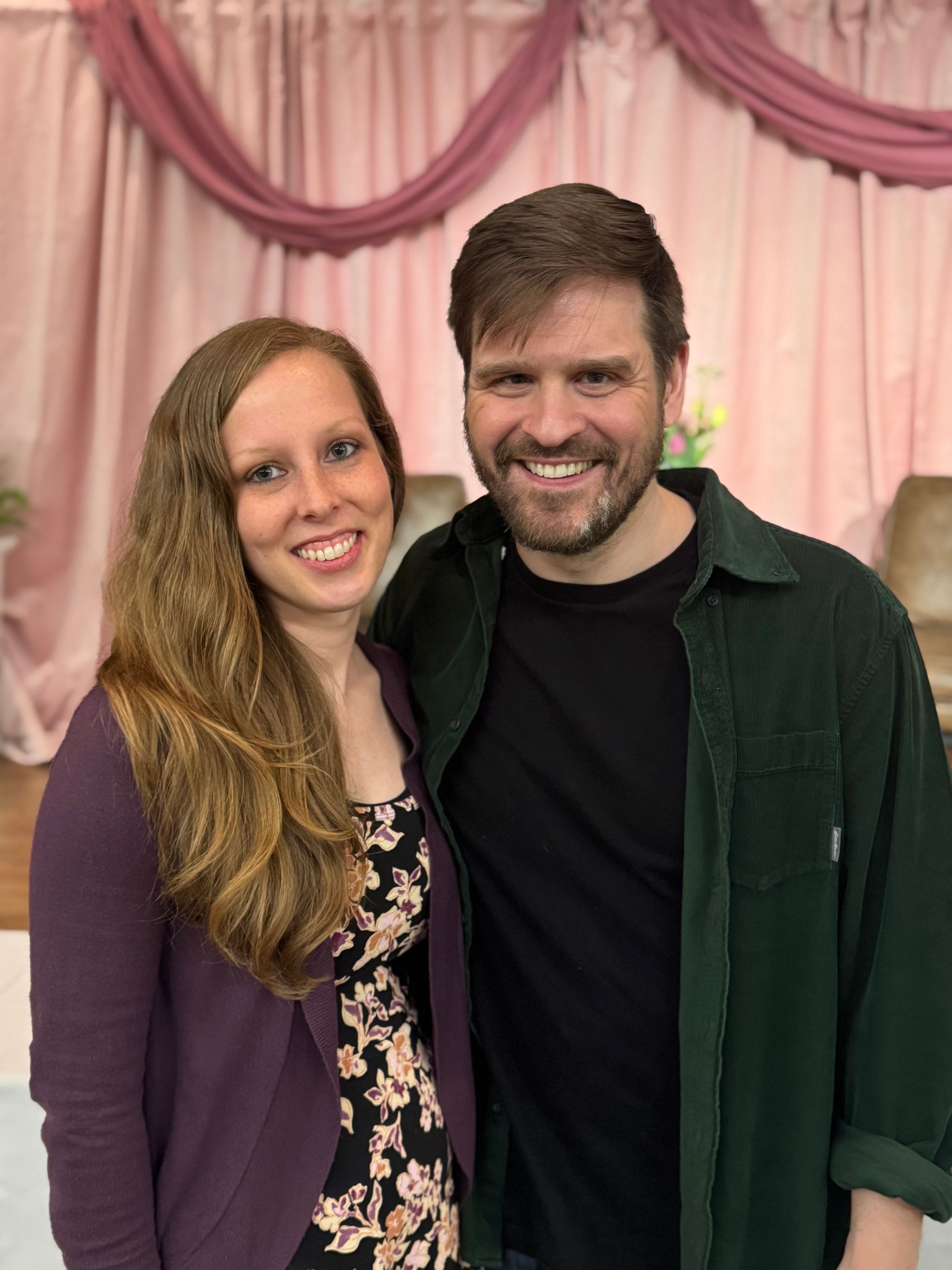 Amanda and Steven dressed up