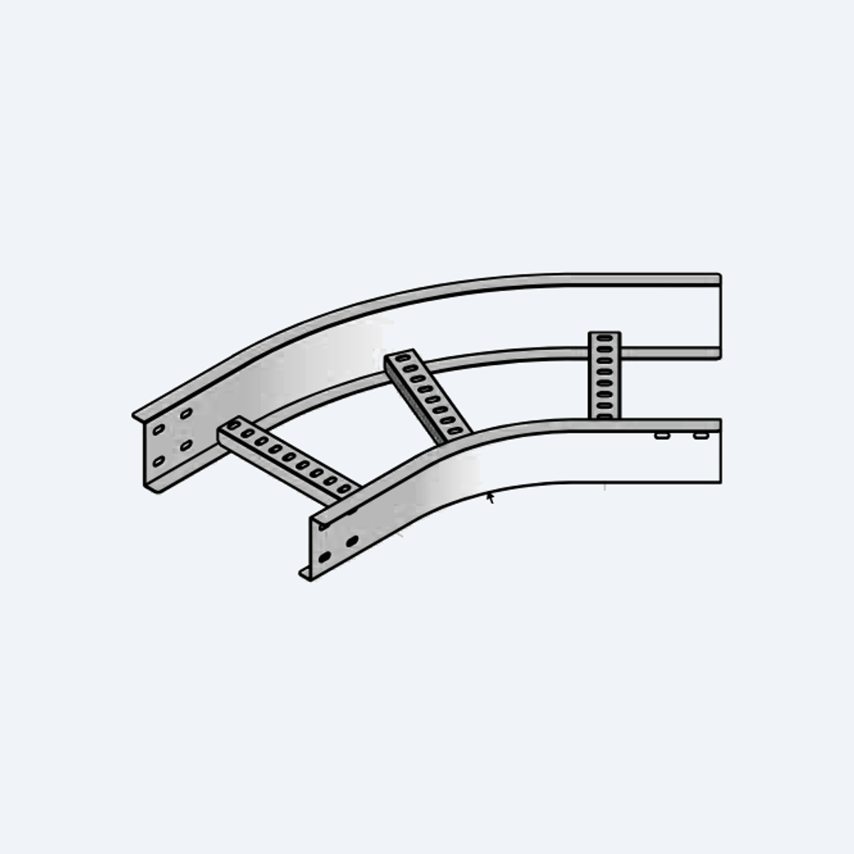 AZL 45 degree horizontal elbow