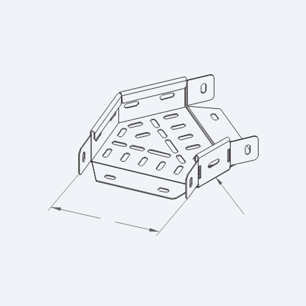 ART 45 degree horizontal elbow