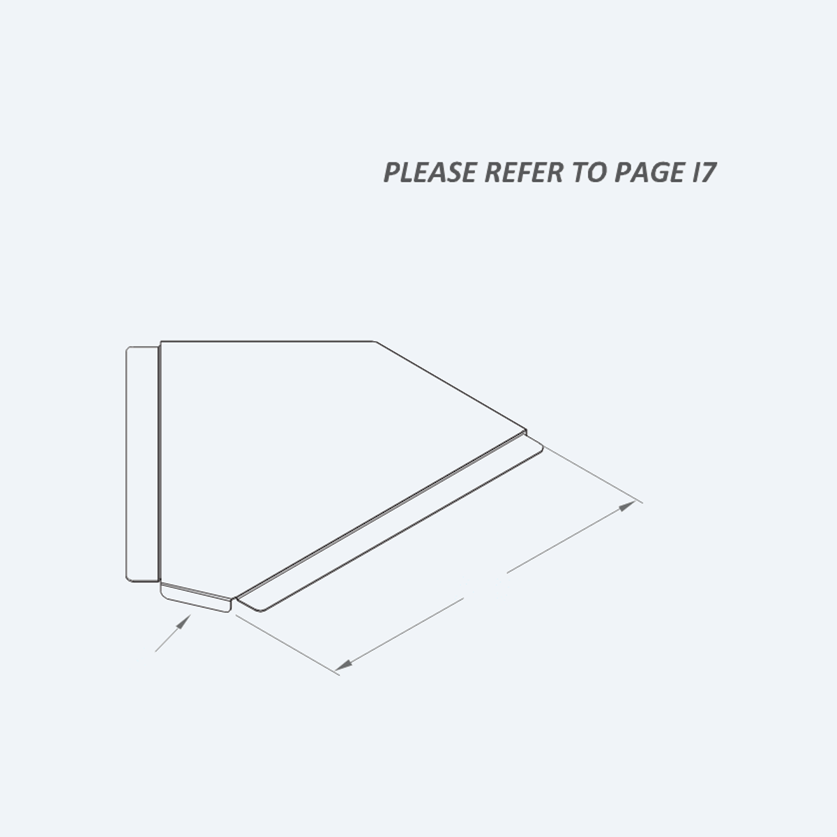 ART 45 degree horizontal elbow cover
