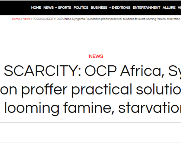OCP Africa Fighting Food Insecurity During COVID-19