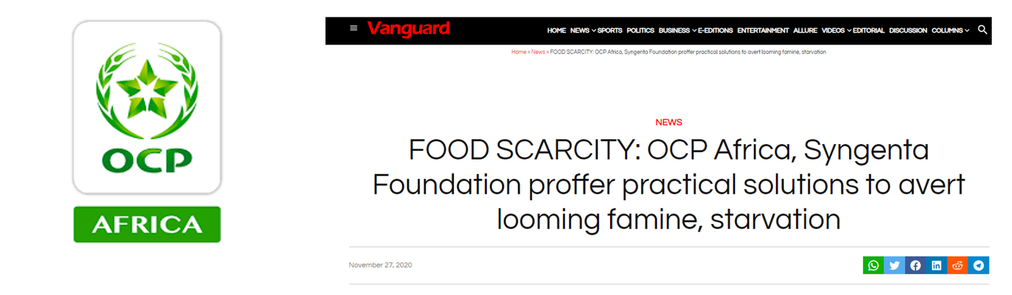 OCP Africa Fighting Food Insecurity During COVID-19