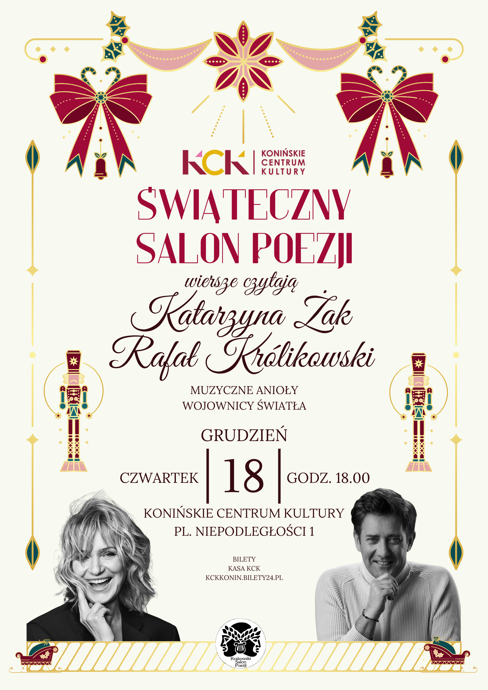 Katarzyna Żak i Rafał Królikowski w świątecznym Salonie Poezji