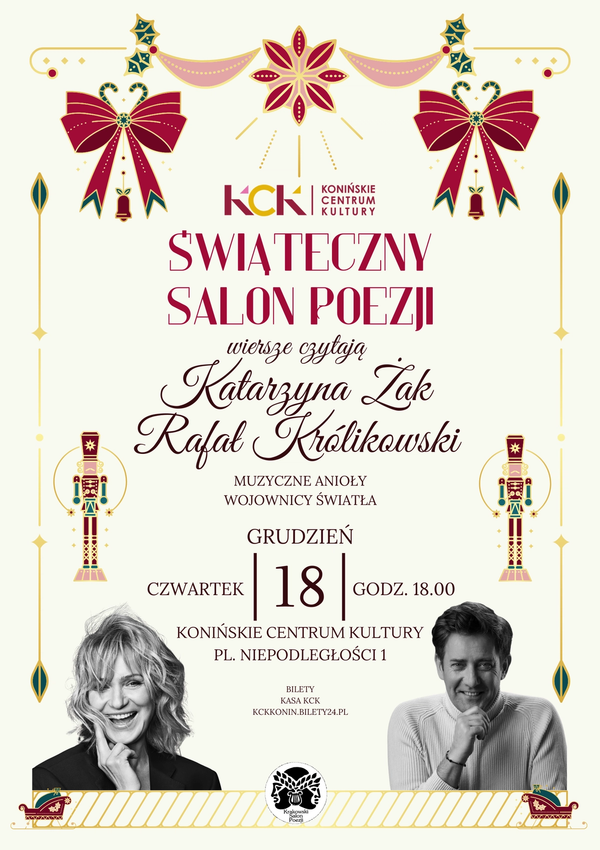 Katarzyna Żak i Rafał Królikowski w świątecznym Salonie Poezji
