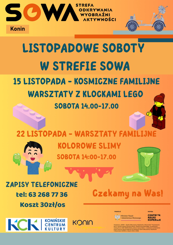 Rodzinne zabawy na warsztatach w listopadzie