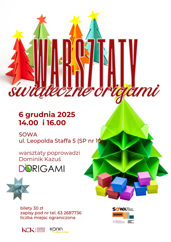 Świąteczne origami. Zapraszamy na warsztaty rodzinne