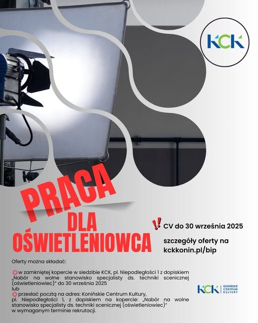 Praca dla oświetleniowca!