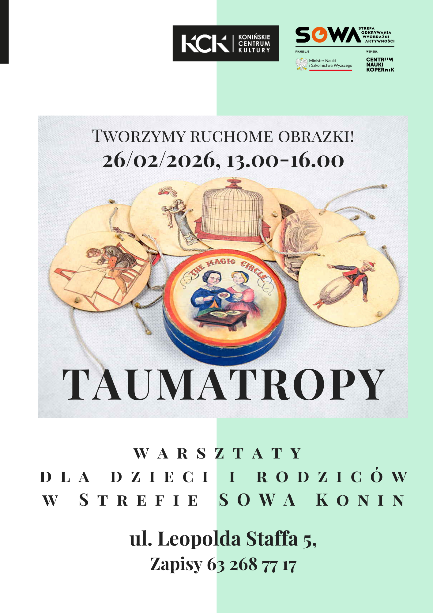 Familijne warsztaty tworzenia taumatropów