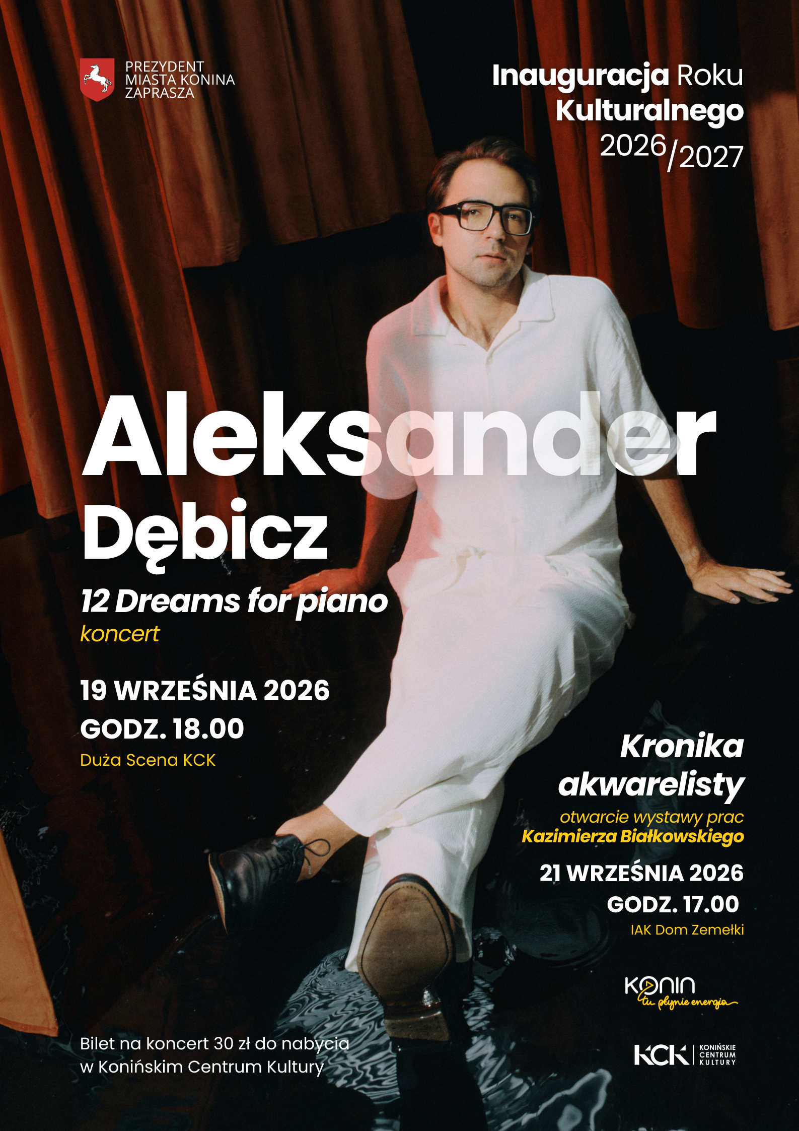 Koncert fortepianowy Dębicza i wystawa prac Białkowskiego. Inauguracja Roku Kulturalnego 2026/27