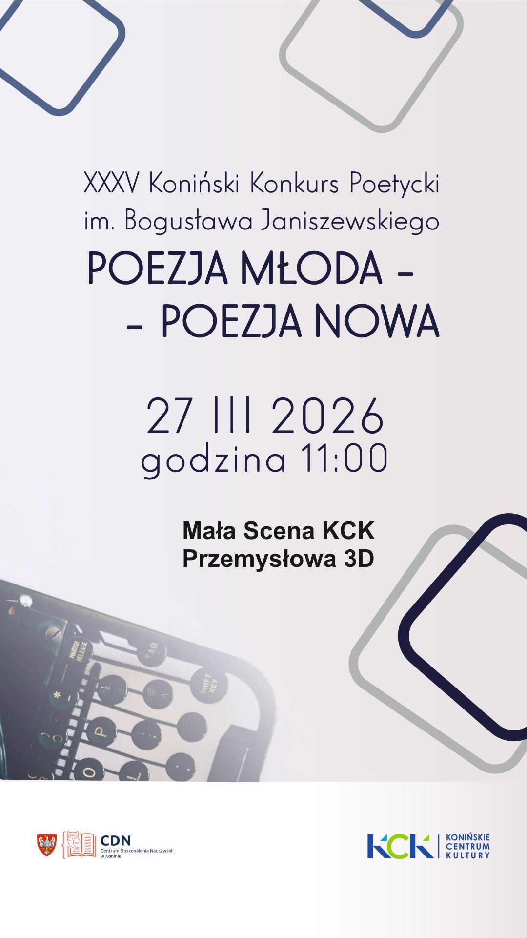 Poezja młoda - poezja nowa. Konkurs poetycki 