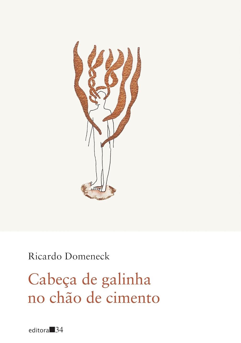 Cabeça de galinha no chão de cimento