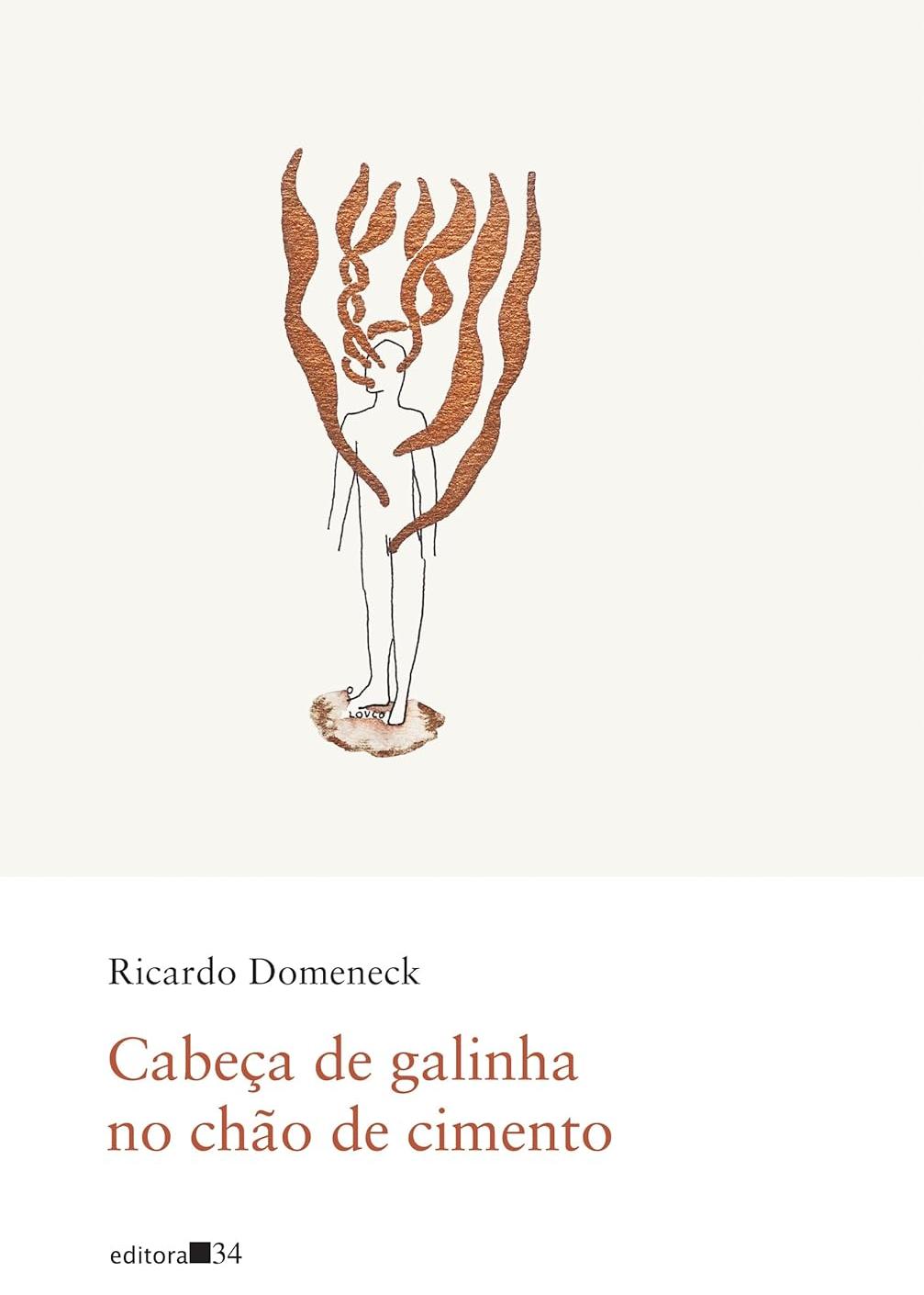 Cabeça de galinha no chão de cimento