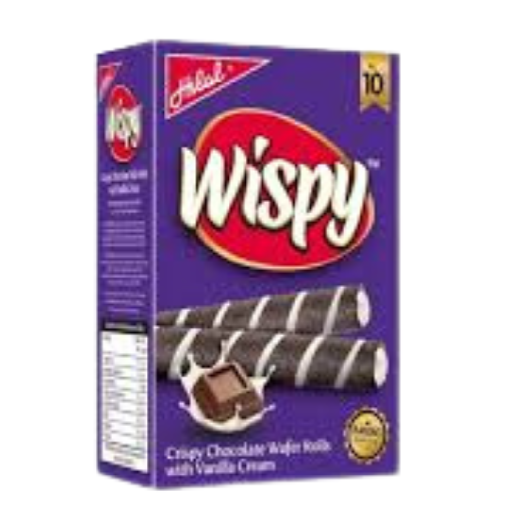 Hilal Wispy Wafer Rolls – Choco Vanilla Delight in Every Crunch! 🍫🍦