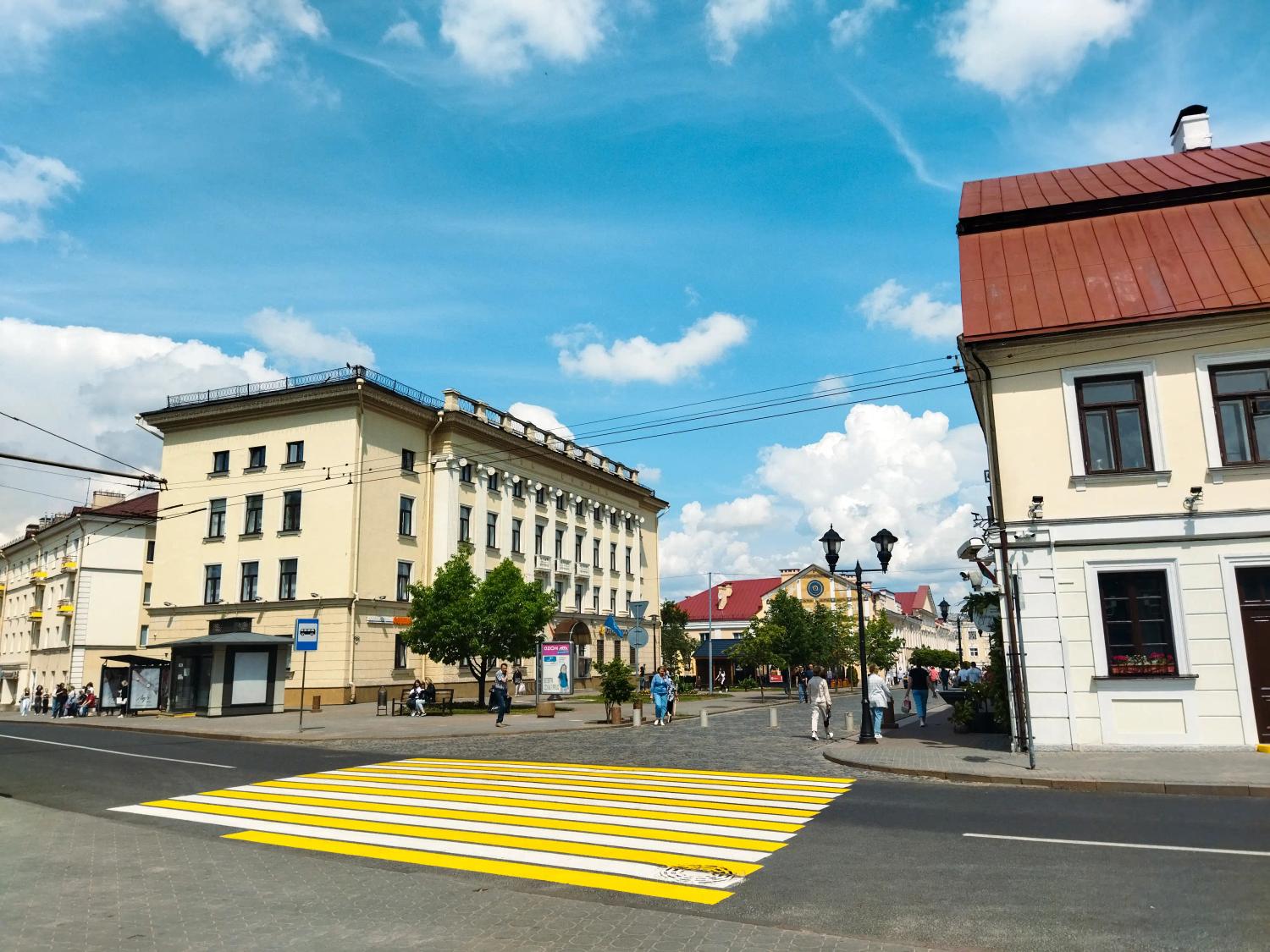 Улица Советская в Гродно. Вход со стороны пл. Советская