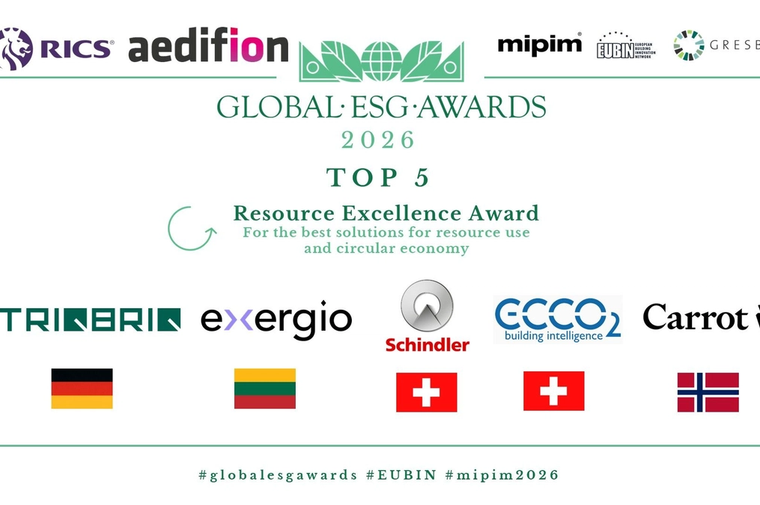 ECCO2 als Finalist für den Global ESG Award 2026 an der MIPIM nominiert