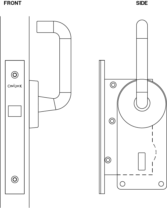 CL100 ADA Indicator Lock Specification Drawing