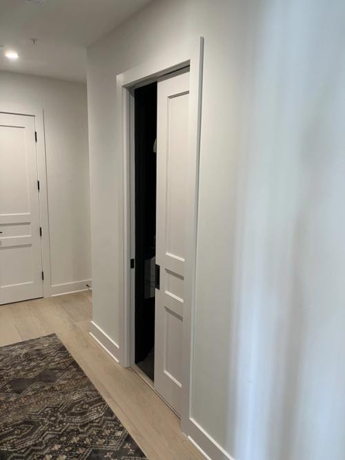 CS Pocket Door Frame in Hallway CS Pocket Door Frame in Hallway