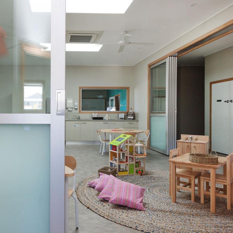 CS Overtaking Doors cavity sliders in Childcare Centre