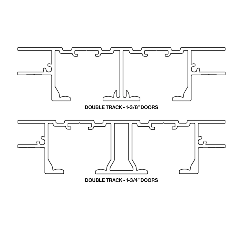 Full Height Ceiling Mount Track Double Specification Drawing