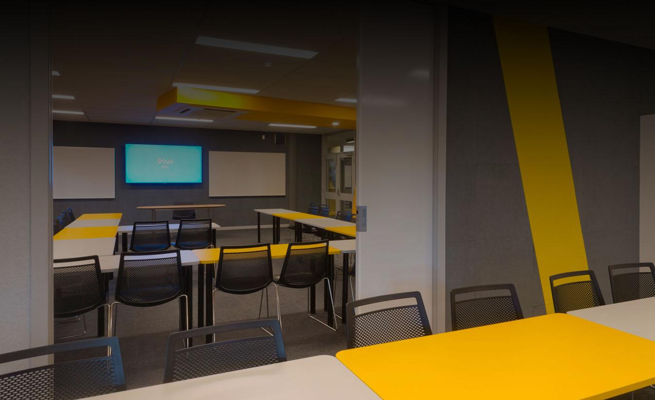 CS Cavity sliders with whiteboard door in school CS Cavity sliders with whiteboard door in school