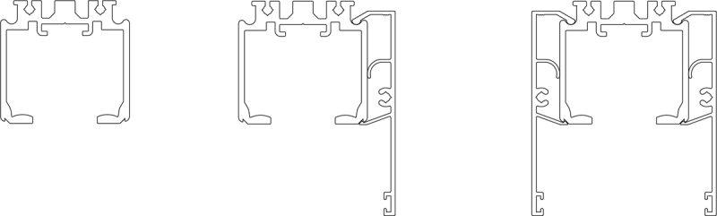 CaviTrack Top Mount Track Single Combined Specification Drawing