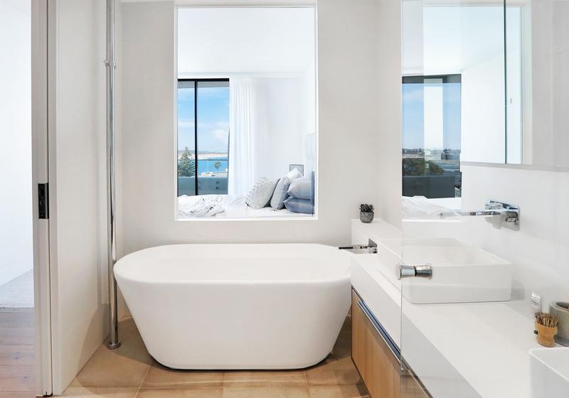 CS Cavity Slider within Modern White Bathroom CS Cavity Slider within Modern White Bathroom