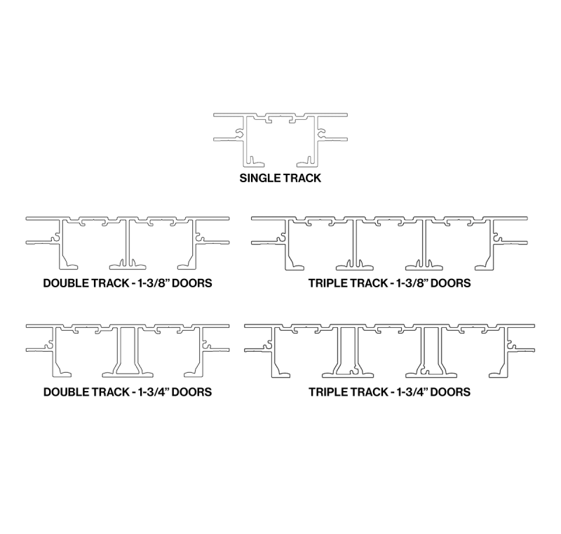 CS Full Height Ceiling Mount Track Configurations