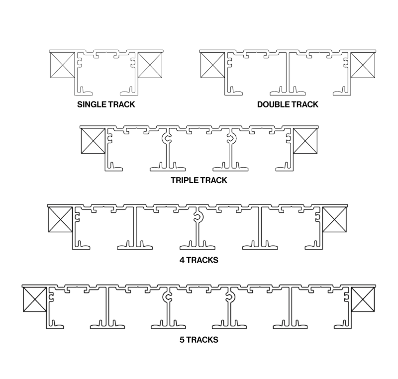 FH-CeilingMountTrack Spec Drawing Compilation