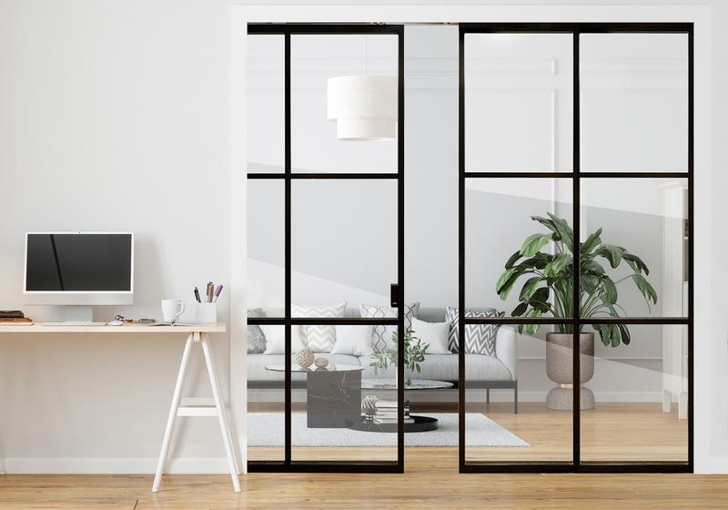 CS Loft Door in Open Plan Home Office CS Loft Door in Open Plan Home Office