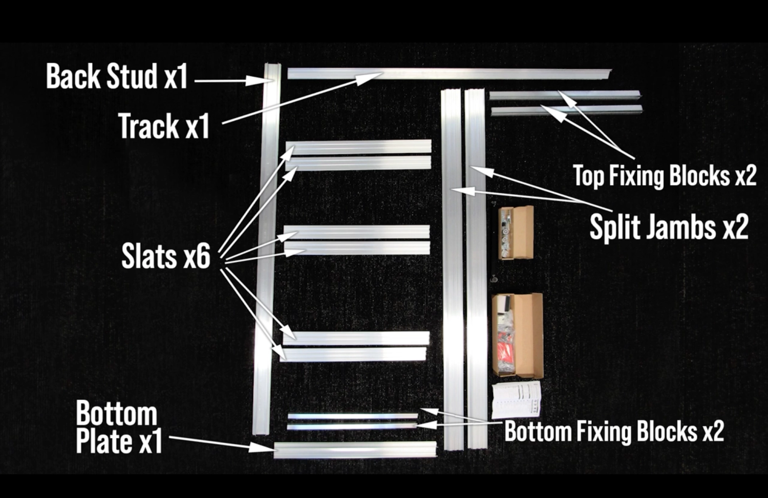CS Cavity Slider Pocket Frame Extrusion Pieces