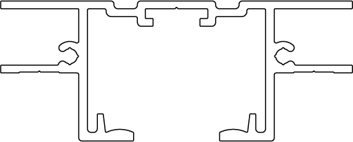 Full Height Ceiling Mount Track Single Specification Drawing