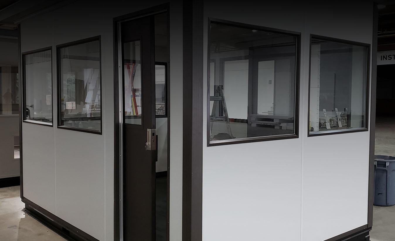 Modular office with CS Cavity Sliders by Panel Built Inc. Modular office with CS Cavity Sliders by Panel Built Inc.