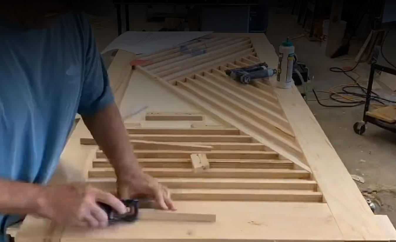 Perkins Builder Brothers constructing a CS Barn Door Perkins Builder Brothers constructing a CS Barn Door