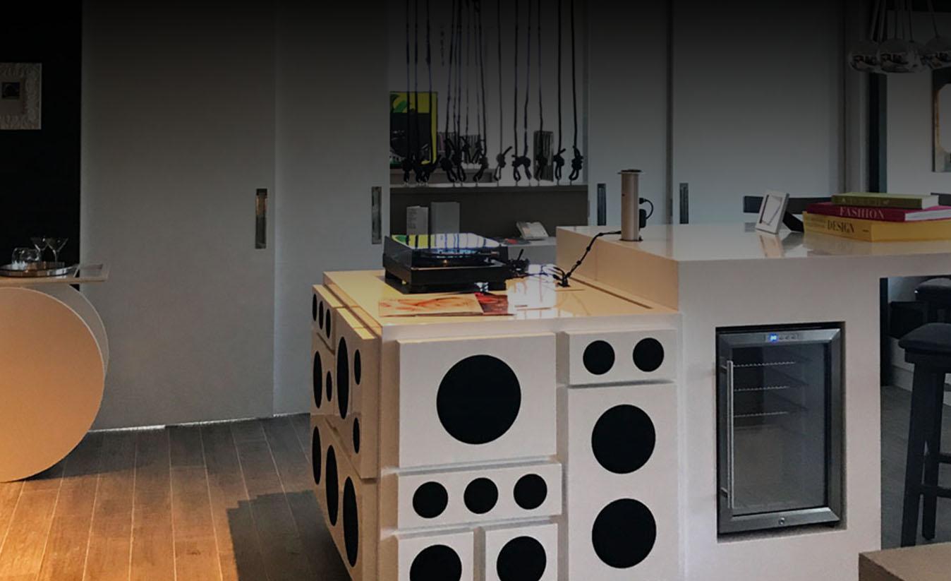 CS Collection System in living area of W Bellevue Hotel Room CS Collection System in living area of W Bellevue Hotel Room