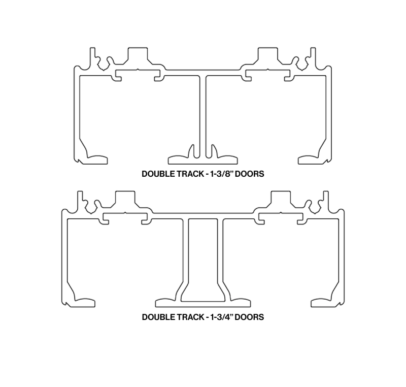 Top Mount Track Double Specification Drawing