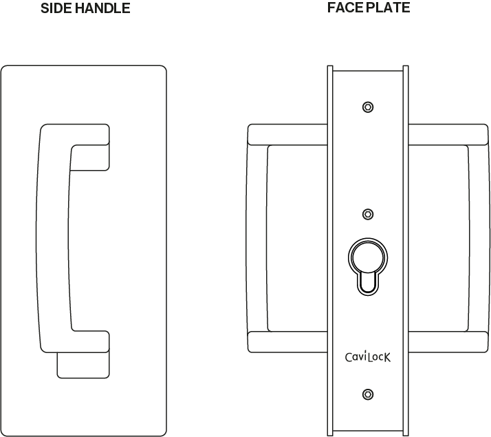 CL400 ADA Magnetic Cavity Slider Handle Configurations