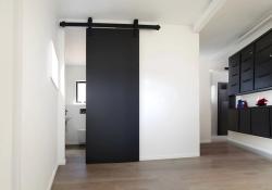 CS BarnDoor Track within minimalist home