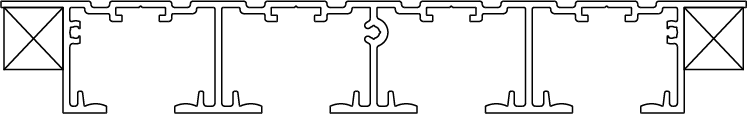 TrackSystems - FH-CeilingMountTrack 4 Track Spec Drawing 