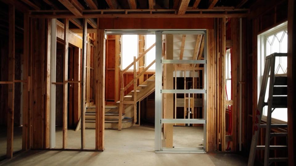 CS Ultimate Pocket Door Frame in Long Island Coastal Home