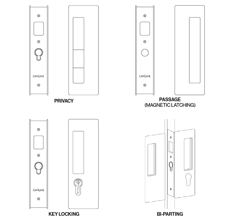 CL400 Magnetic Pocket Door Handle Product Specifications