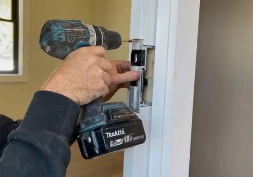 Perkins Builder Brothers Install the CL400 Magnetic Pocket Door Handle Perkins Builder Brothers Install the CL400 Magnetic Pocket Door Handle