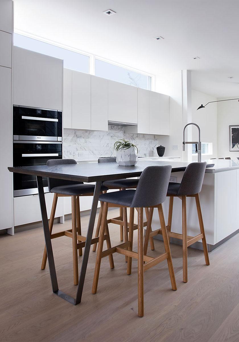 CS Cavity Sliders in modern white kitchen