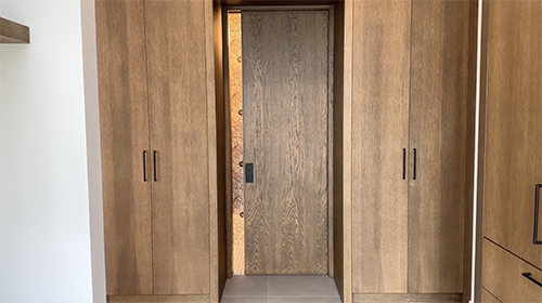 CS Cavity Slider Pocket Door Frame installed in a bathroom CS Cavity Slider Pocket Door Frame installed in a bathroom