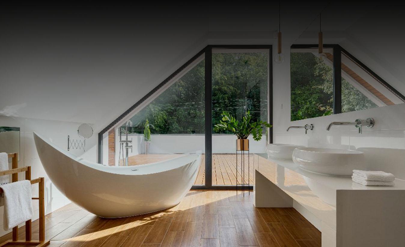 Modern Bathroom with CS Cavity Sliders Modern Bathroom with CS Cavity Sliders