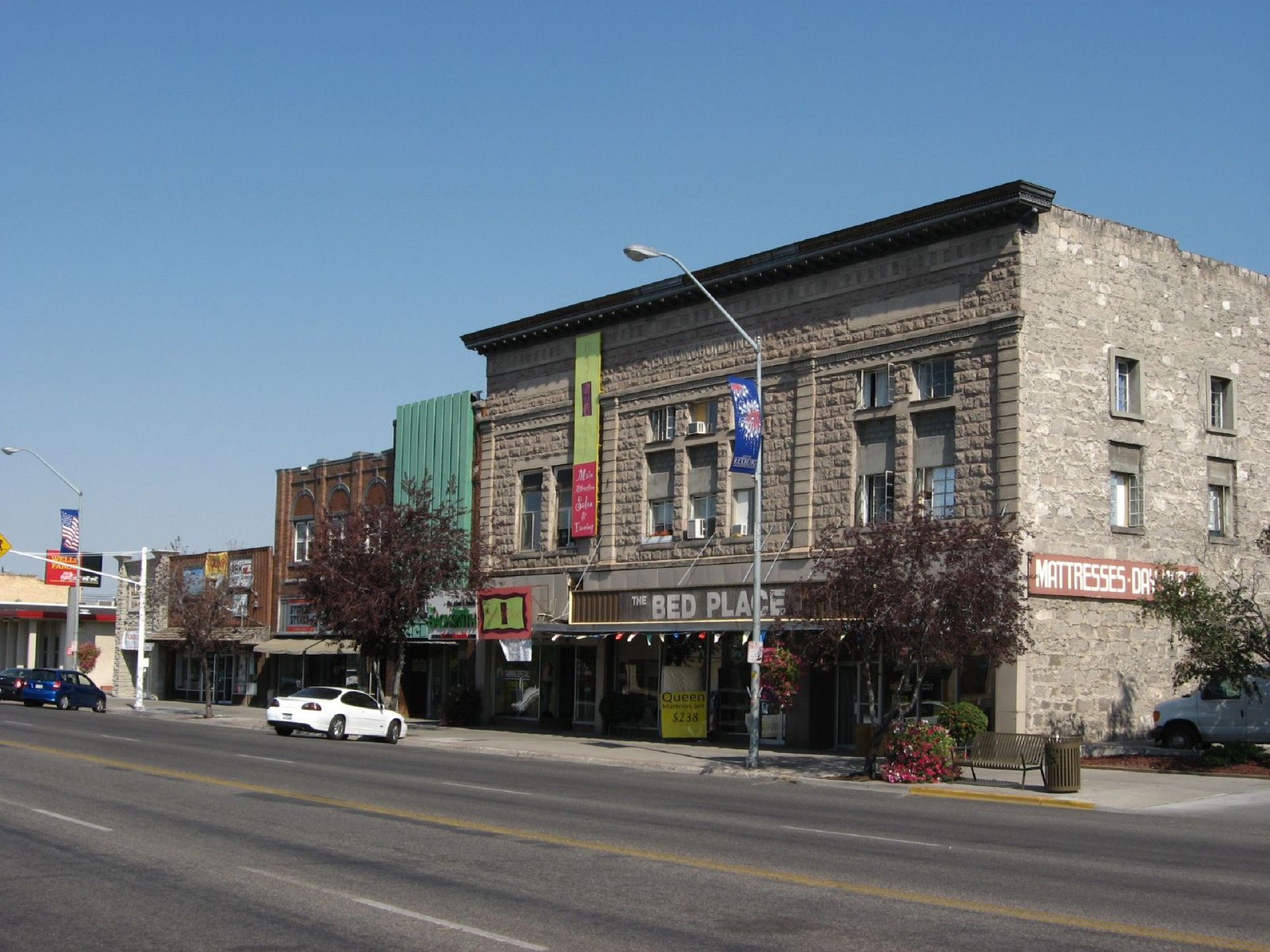 Street and town view in Rexburg, Idaho