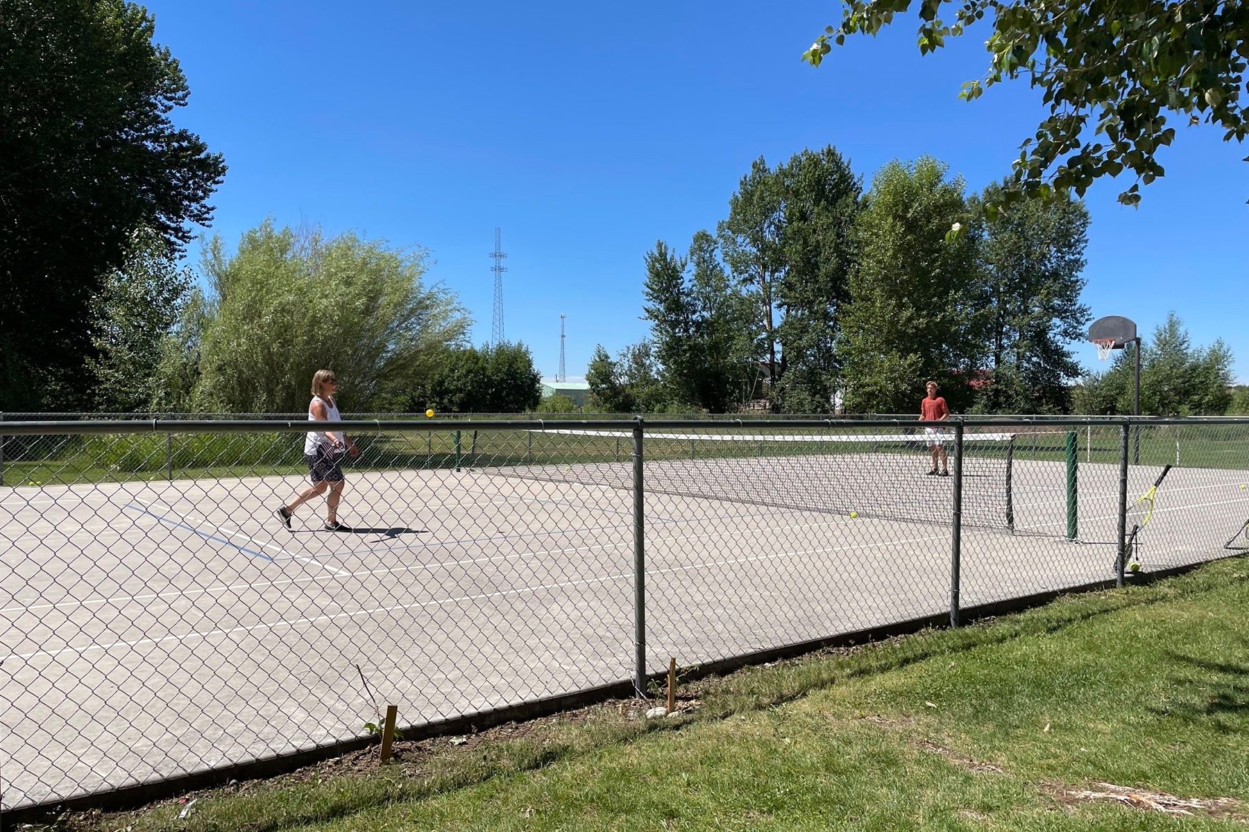 Basketball court for group recreation