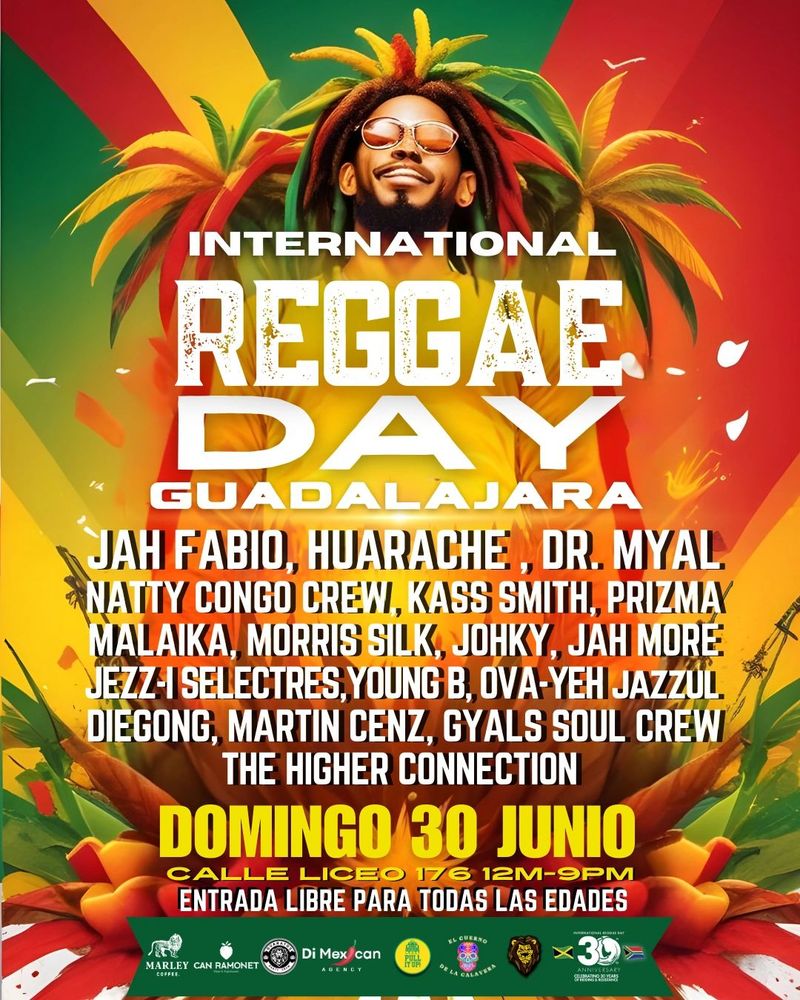 Celebración del Día Internacional del Reggae en Guadalajara 2024