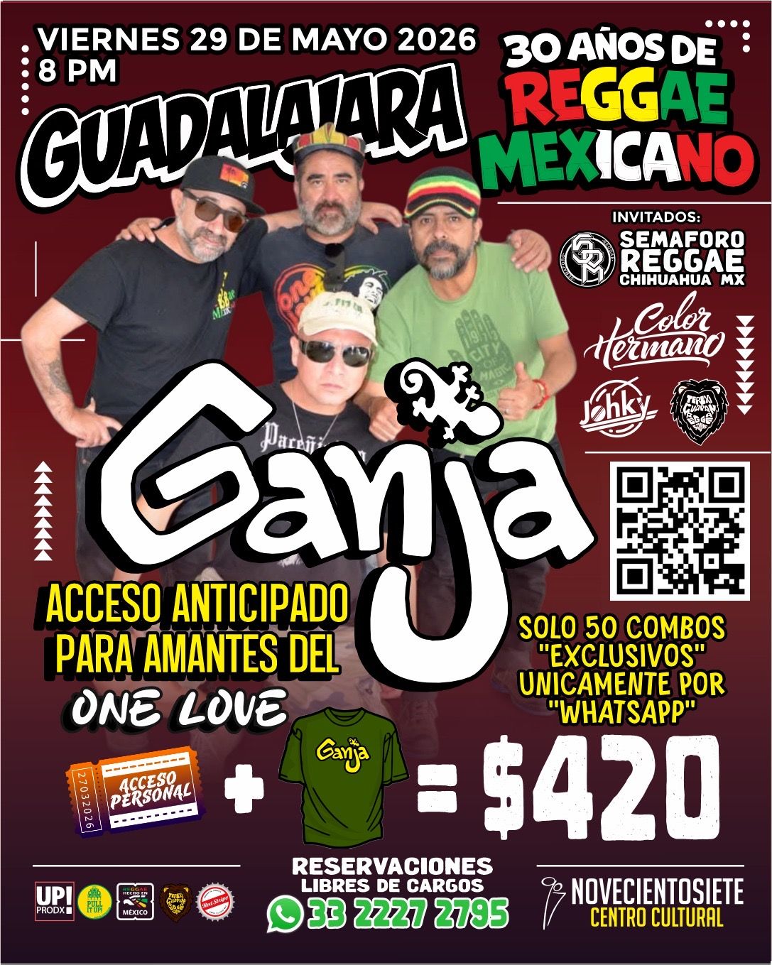 Ganja 30 años GDL 2026