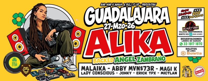 Alika en vivo GDL: experiencia íntima reggae